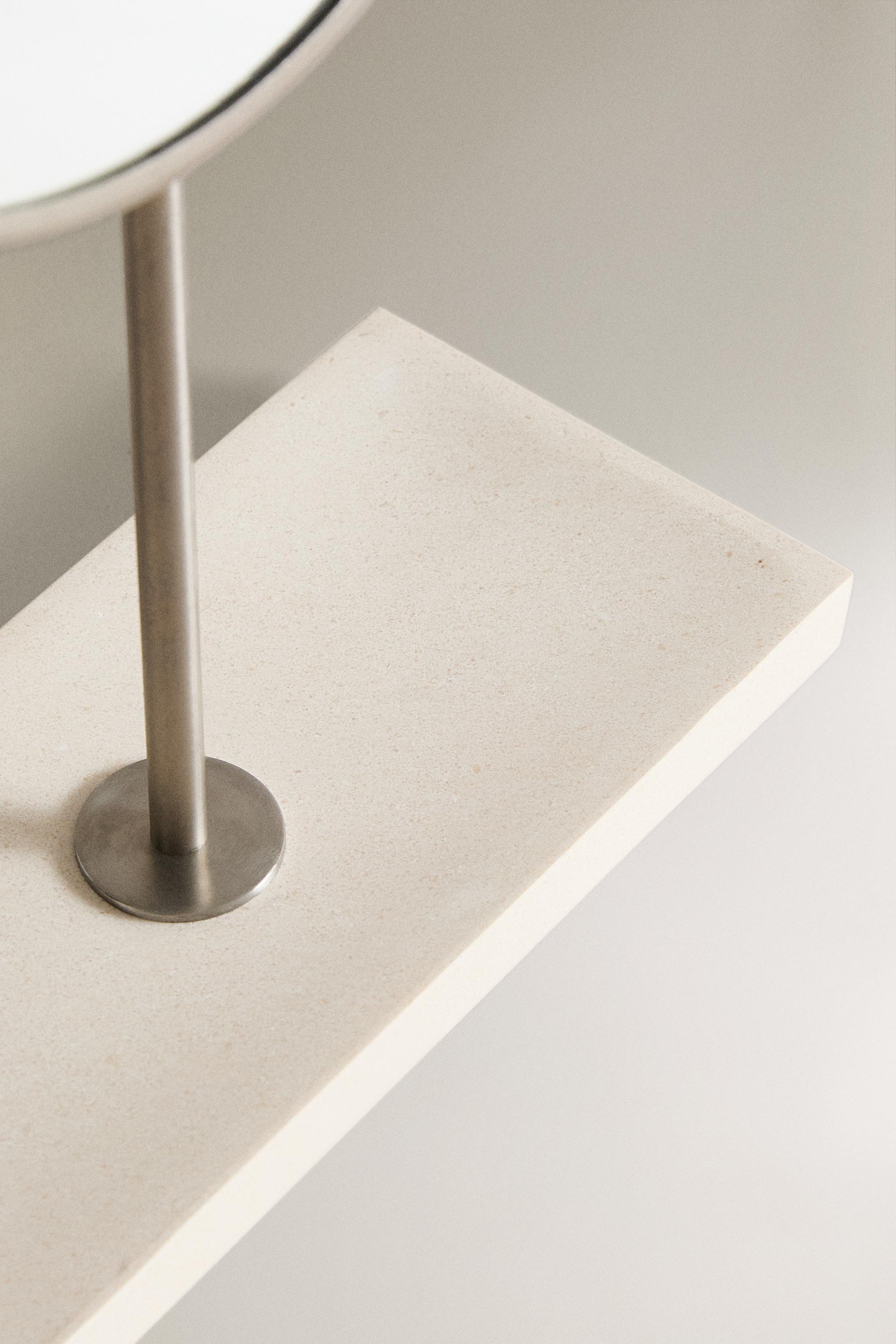 POLI MIROIR COIFFEUSE MARBRE BLANC